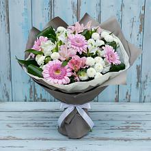 Букет цветов из:  Герберы, Альстромерии и Хризантемы #REPLACE_PRED# Иванисово