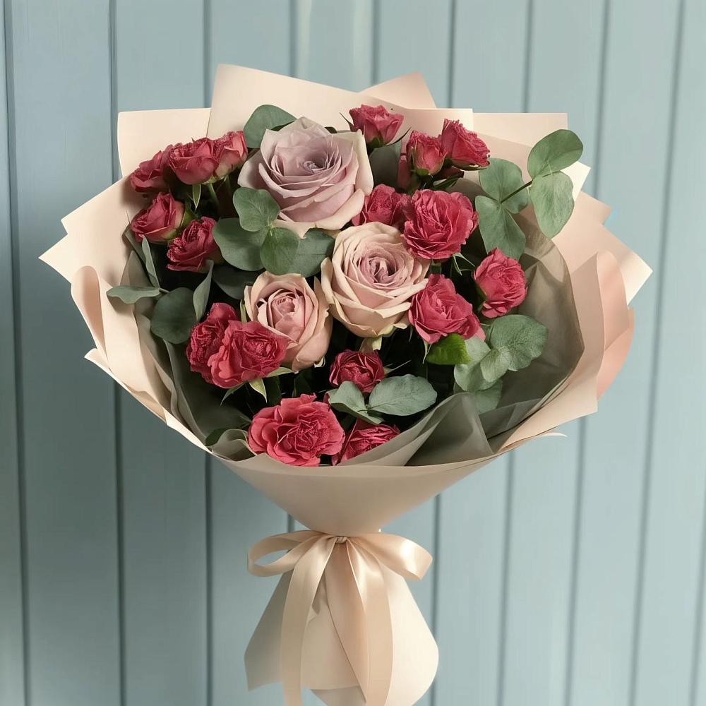 Букет цветов из: Гвоздики и Розы в Иванисово