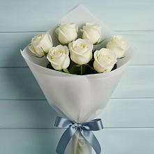 Букет 7 Белых роз Эдлесс Лав в Иванисово