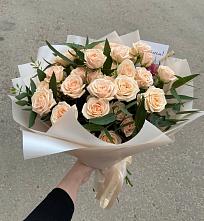Букет Кремовые розы Латте в Иванисово