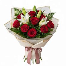 Букет цветов из:  Лилии и Розы в Иванисово