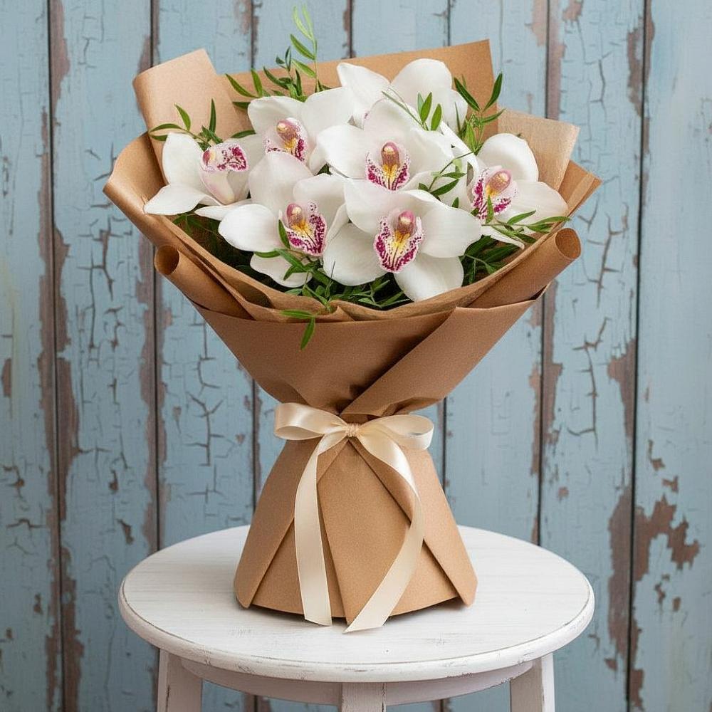 Букет цветов из: Орхидеи и Розы в Иванисово
