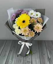 Букет цветов из:  Розы, Герберы и Хризантемы #REPLACE_PRED# Иванисово