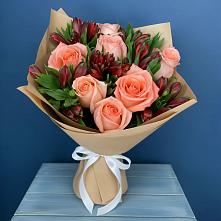 Букет цветов из:  Розы и Альстромерии в Иванисово