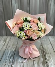 Букет цветов из:  Гвоздики, Розы и Хризантемы в Иванисово