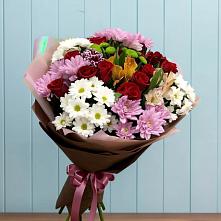Букет цветов из:  Розы, Хризантемы и Альстромерии #REPLACE_PRED# Иванисово