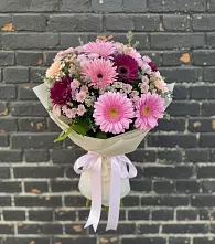 Букет цветов из:  Герберы и Хризантемы в Иванисово