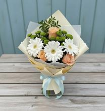 Букет цветов из:  Герберы, Розы и Хризантемы #REPLACE_PRED# Иванисово