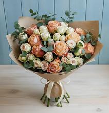 Букет цветов из:  Альстромерии и Розы в Иванисово